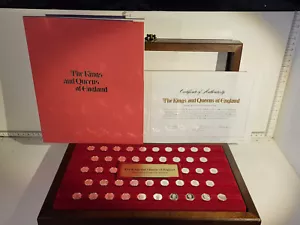 (L1095) Franklin Mint Kings And Queens of England Collezione Mini-Coin Argento - Foto 1 di 17