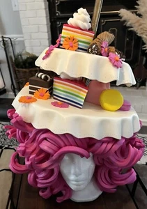 Foam Headpiece Pink Hair Desserts Whimsical Headpiece NEW - Picture 1 of 11