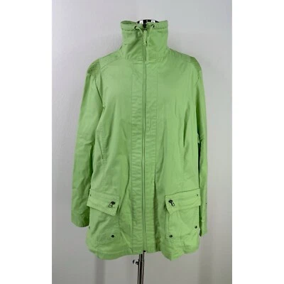 Allison Daley Women Cotton Mock Neck Long Sleeve Mesh Pockets Women Jacket  22W - Image 1 of 4