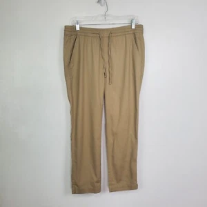 GAP Tan Pull-On Drawstring Elastic Waist Casual Pants With Pockets NWOT Size M - Picture 1 of 11