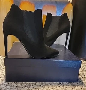 RALPH LAUREN PURPLE LABEL WOMENS TALLEN-BO-DRS ANKLE HEEL BOOT BLACK 39.5 B - Picture 1 of 13