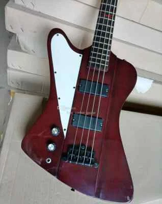 Left Hand 4 Strings Electric Bass Guitar with White Pickguard Rosewood Fretboard - Image 1 of 4