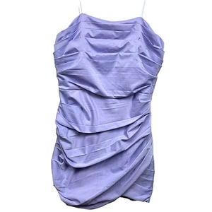 NWT DO+BE Lavender Purple Pleated Ruched Strapless Y2K Mini Dress Size Large - Picture 1 of 15