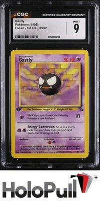Pokémon TCG 1999 Fossil - 1st Ed. Gastly #33/62 - Image 1 of 2