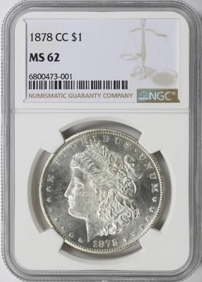 1878-CC $1 Morgan Dollar NGC MS62 - Image 1 of 4