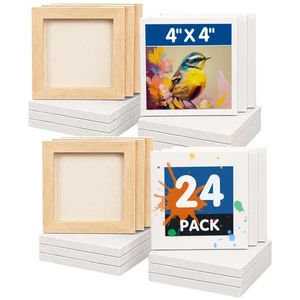Sponsored Ad - FIXSMITH Mini Stretched Canvas for Painting - 24 Pack 4 x 4 In... - Picture 1 of 7