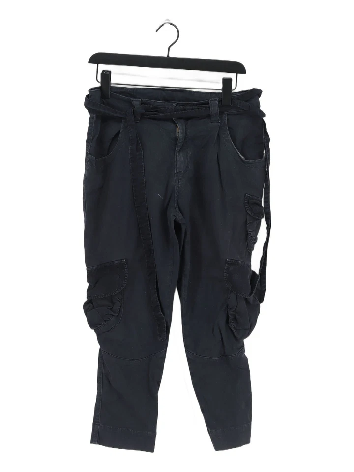 Pantalón para mujer Siwy W 27 en algodón azul con elastano carga cónica Foto 1 de 4