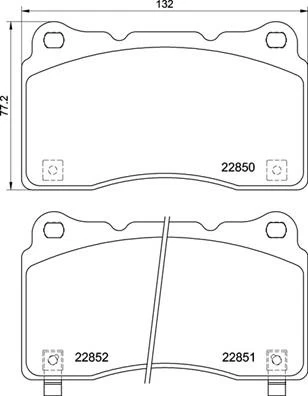 Front BREMBO P 28 099 Brake Pad Set, disc brake for HONDA - Image 1 of 2