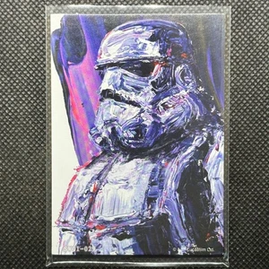 2023 Star Wars Global Art Card.Fun Stormtrooper #SW01-029 Gold /100 Parallel - Picture 1 of 6
