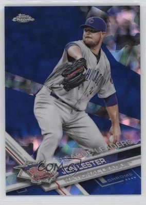 2017 Topps Chrome Sapphire Edition League Leaders /250 Jon Lester #144 - Image 1 of 3