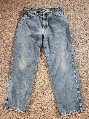 Cabelas Men 36X32 'Flannel Lined Straight Leg Blue Jeans Everyday Classic  - Image 1 of 4