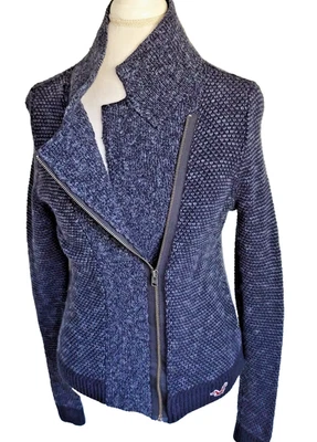 Women's Hollister Long Sleeve Knit Melange Full Zip Cardigan Cotton Blend    M/L - Image 1 of 4
