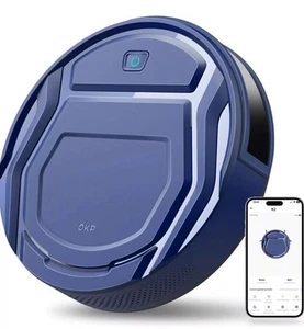 NEW OKP Life K2 Robot Vacuum WIFI Cleaner 1800 MAH Rechargeable - BLUE - Picture 1 of 7