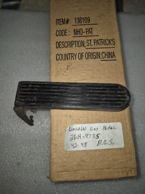 1941-48  Lincoln Zephyr-Continental N.O.S. Gas Pedal - Image 1 of 2