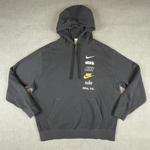 Sudadera con Capucha Nike Para Hombre Grande Negra Multi Logo Pullover Gráfico Sudadera DX0783-010 - Imagen 1 de 10