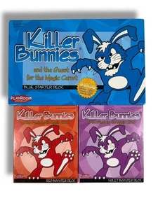 Killer Bunnies And The Quest For The Magic Carrot BLUE/RED/VIOLET/ Decks - Picture 1 of 6