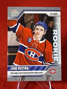 2024-25 NHL TOPPS NOW Sticker #149 Lane Hutson RC SSP Montreal Canadiens PR:850 - Picture 1 of 2