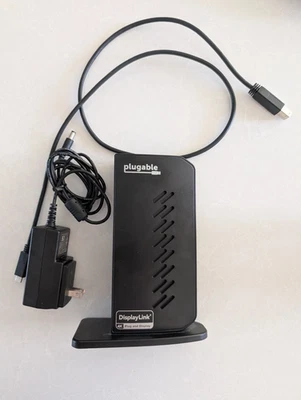 Plugable DisplayLink 4K Docking Station Plug and Display - UD-6950Z Used - Image 1 of 4