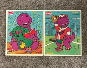 Vintage Barney Playskool Holzpuzzle - Bild 1 von 5