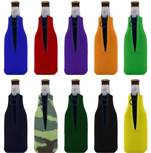 Botella de cerveza con cremallera plegable de espuma en blanco Coolie: elige color y cantidad - Imagen 1 de 37