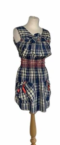 VESTIDO VIVIENNE WESTWOOD AZUL CUADROS BO PEEP AÑOS 80 TALLA S - Imagen 1 de 8