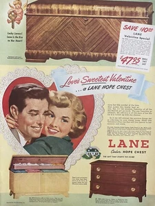 1949 vintage Lane cedar hope chest. Post WW2 era. Sweetest Valentine - Picture 1 of 1