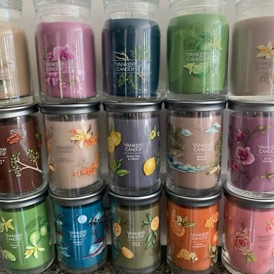 Yankee Candle 2-Wick Signature Tumbler 20 oz 22 oz Large Jar Candles Rare U Pick - Image 1 of 4