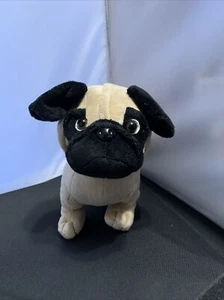 Animal Adventure Pug Puppy Plush 10" Tan and Black Dog Toy Woof Street Boutique - Picture 1 of 7