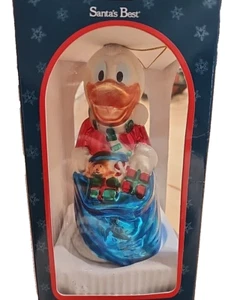 Vintage 1998 Babbo Natale Miglior Disney Paperino Stile Europeo Vetro Soffiato Natale - Foto 1 di 6