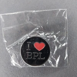 I ❤️ Love BPL Black Enamel Lapel Hat Jacket Pin - Picture 1 of 2
