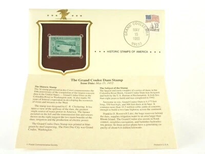 Grand Coulee Dam 1952 Stamp Historic Stamps America Commemorative Cover MNH  - Image 1 of 4