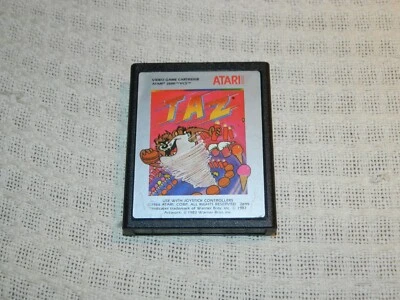 Taz (Atari 2600, 1983) *Authentic TESTED WORKS* MISSING TOP LABEL - Image 1 of 3