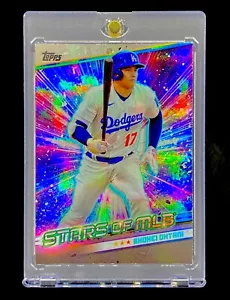 SHOHEI OHTANI RAINBOW REFRACTOR SP Insert Topps Base Holo Non Auto - DODGERS - Picture 1 of 7