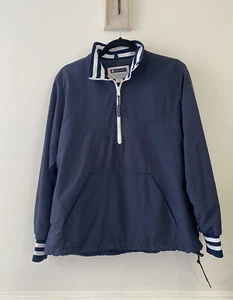 Boathouse Giacca Pullover Donna Blu Navy Soft Shell 1/2 Zip Nylon Tg M - Foto 1 di 8