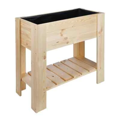 Mesa de Cultivo Madera Pino 92x41x80 cm Plantas Agricultura Huerta Casa HI - Imagen 1 de 4