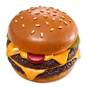 McDonalds Hamburger Double Quarter Pounder Cheese Realistic Figure Happy Meal - Picture 1 of 9