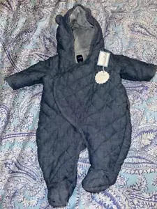 Baby Gap Denim Jagd Hoodie Schneeanzug 0-3M neu mit Etikett - Bild 1 von 8