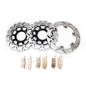 VTX 1800 Brake Rotors + Pads Front Rear for Honda VTX1800 C N S T R 2002-2011 - Picture 1 of 11
