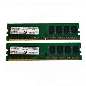 Crucial 2x 4GB 2RX8 PC2-5300U DDR2 667Mhz 240Pin UDIMM Desktop Memory RAM*^) - Picture 1 of 2