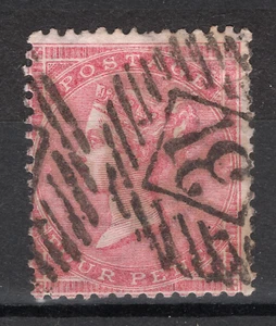 GB QV 4d carmine with numeral 31 London postmark - Picture 1 of 2