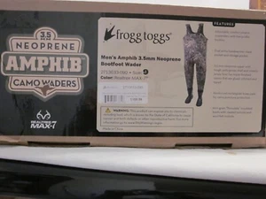 Frogg Toggs Men's Amphib 3.5 Neoprene Camo Bootfoot Waders Size 9 - Picture 1 of 2