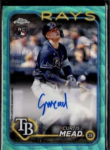 2024 Topps Chrome Update AC-CME Curtis Mead AUTO Aqua Wave Refractor /199 - Picture 1 of 1