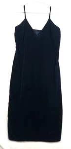 Old Navy Midi Slip Dress Womens Large Velvet Navy Smocked back Party Cocktail - Picture 1 of 14