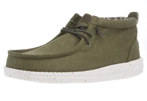 Hey Dude Men's Wally Mid Canvas Olive Size 9 Men's Shoes - Picture 1 of 3