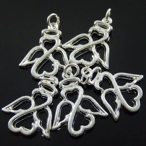 30 stk Silber Legierung Mini Engel Handwerk Charms Anhänger Schmuck Accessoires - Bild 1 von 6