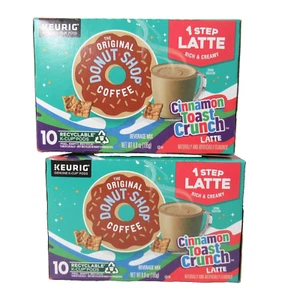 Keurig Donut Shop 1 Paso Café Latte Canela Tostadas Crujientes 2 Cajas de 10 - Imagen 1 de 7