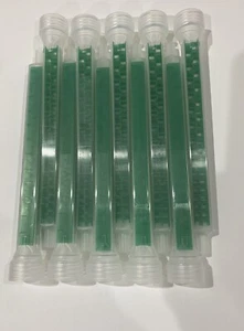 Pack of 10 Plastic Green Static Mixing Nozzles for Silicone Adhesive - Picture 1 of 3