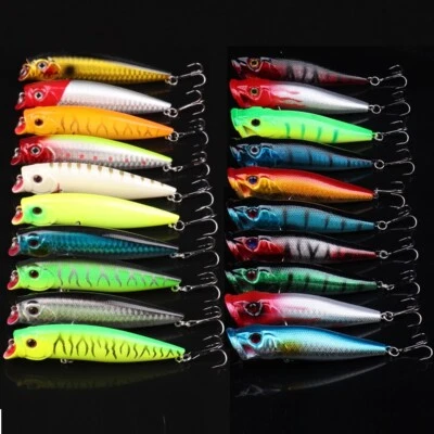 20pcs Popper Fishing Lures Hard Bait Top Water Fishing Bait For Surface Bait - Image 1 of 4