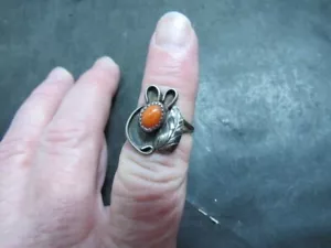 anello sterling corallo nativi americani - Foto 1 di 7