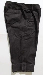 NEW Ann Taylor Loft Marisa Charcoal Black Capri Cropped Pants Womens sz 8 - Picture 1 of 3